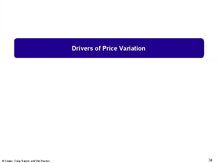 Drivers of Price Variation © Cooper, Craig, Gaynor, and Van Reenen 34 