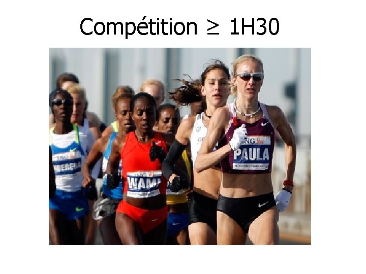 Compétition ≥ 1 H 30 