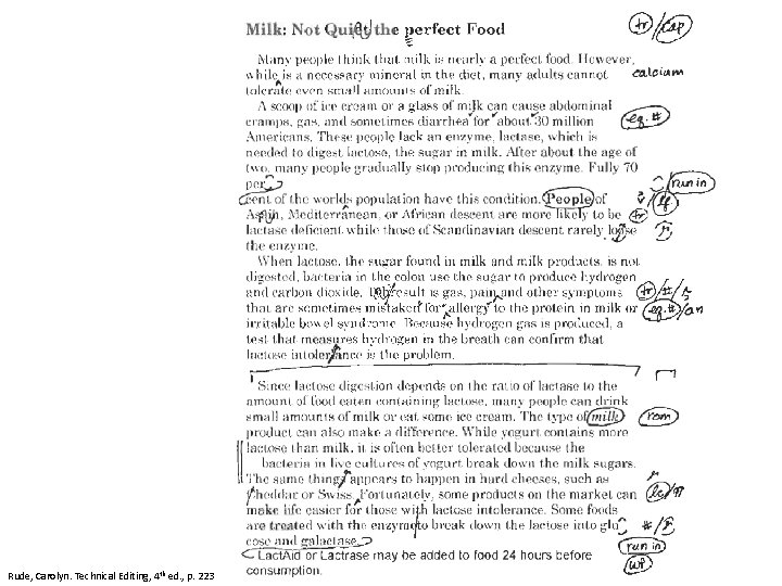 Rude, Carolyn. Technical Editing, 4 th ed. , p. 223 Rude, Carolyn. Technical Editing, 4 th ed. , p. 223
