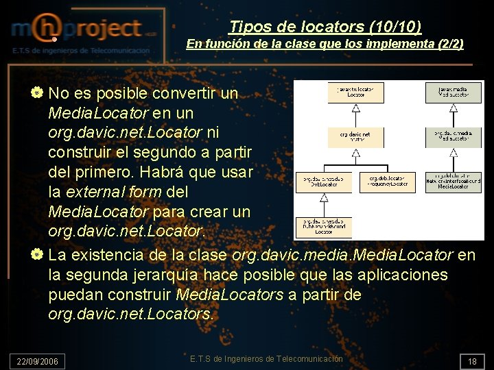 Tipos de locators (10/10) En función de la clase que los implementa (2/2) |