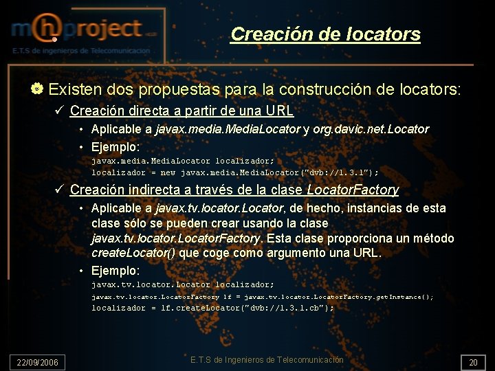 Creación de locators | Existen dos propuestas para la construcción de locators: ü Creación