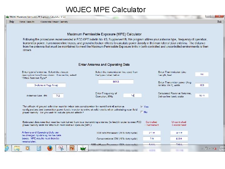 W 0 JEC MPE Calculator 