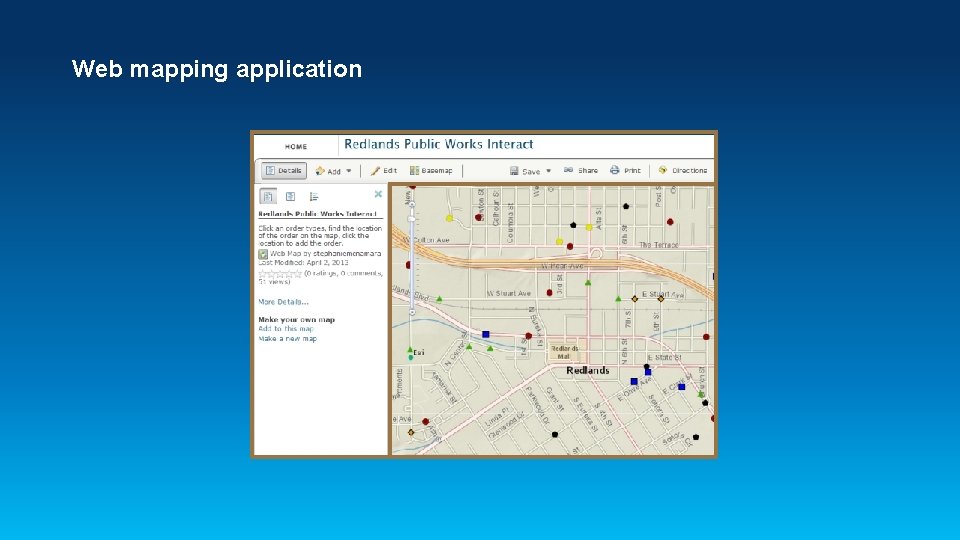 Web mapping application 