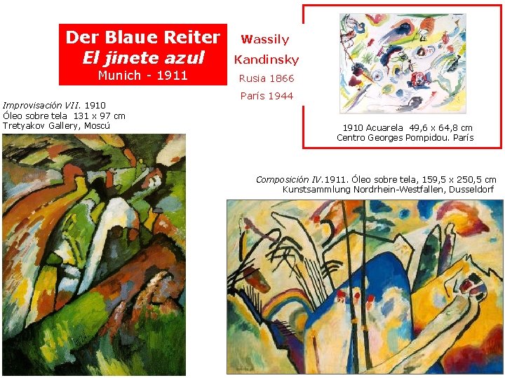 Der Blaue Reiter El jinete azul Munich - 1911 Improvisación VII. 1910 Óleo sobre
