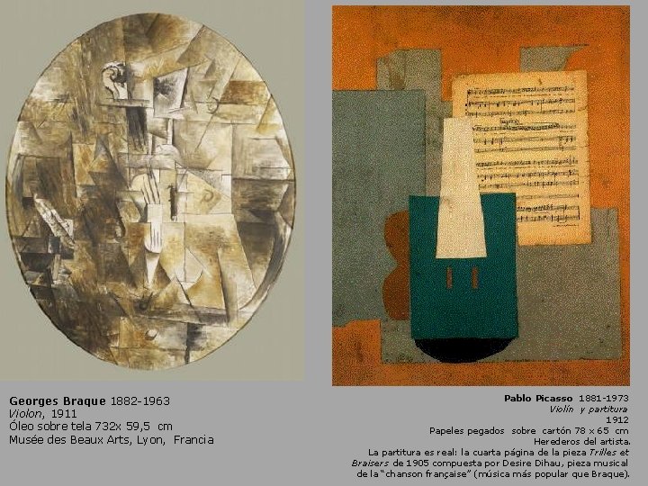 Georges Braque 1882 -1963 Violon, 1911 Óleo sobre tela 732 x 59, 5 cm