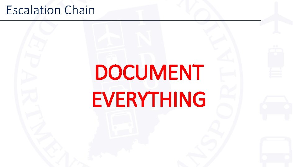 Escalation Chain DOCUMENT EVERYTHING 