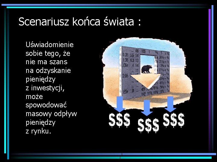 Scenariusz końca świata : Uświadomienie sobie tego, że nie ma szans na odzyskanie pieniędzy