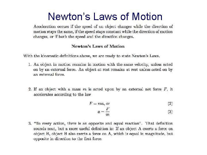 Newton’s Laws of Motion 