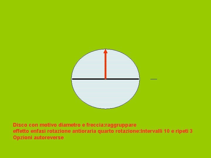 Disco con motivo diametro e freccia: raggruppare effetto enfasi rotazione antioraria quarto rotazione: Intervalli