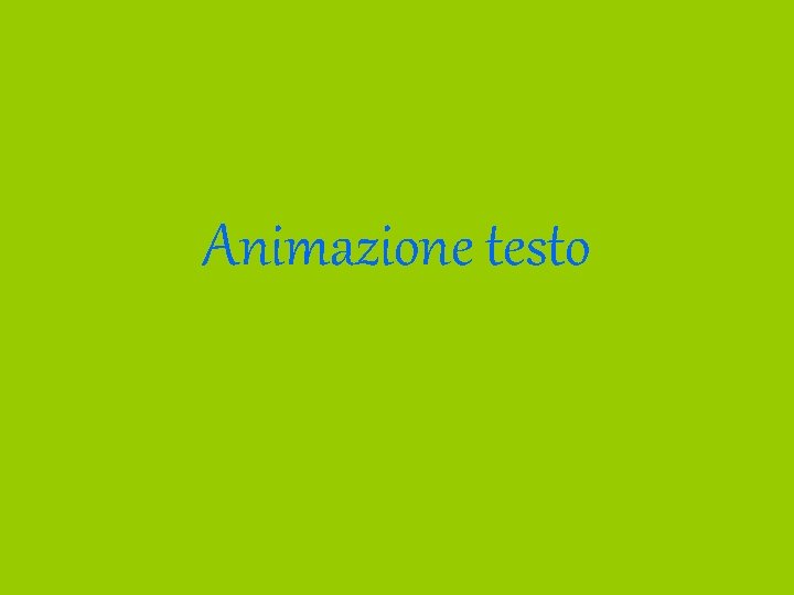 Animazione testo 