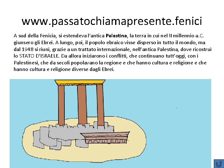 www. passatochiamapresente. fenici A sud della Fenicia, si estendeva l’antica Palestina, la terra in
