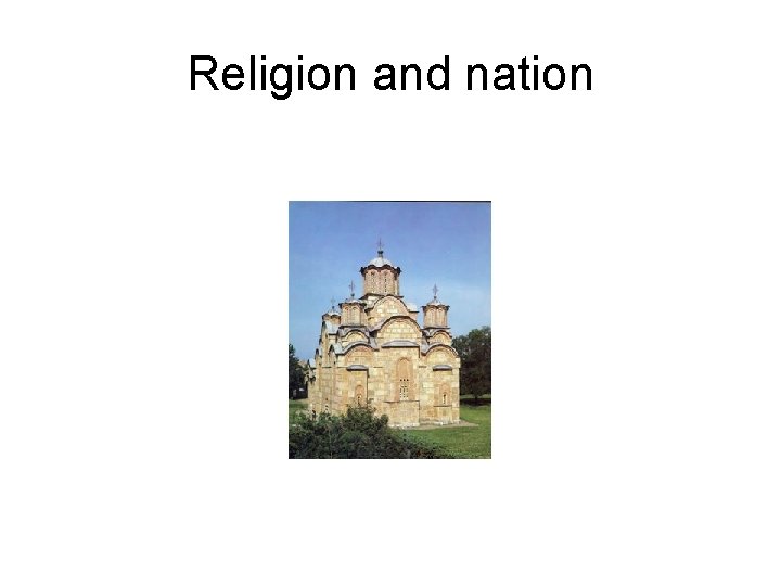 Religion and nation 