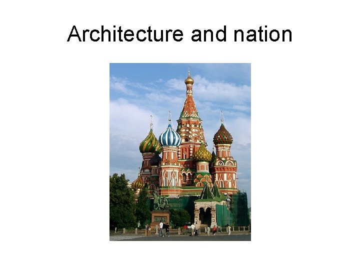 Architecture and nation 