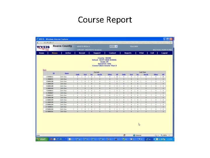 Course Report 