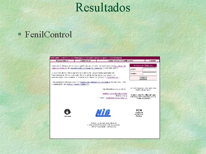 Resultados § Fenil. Control 