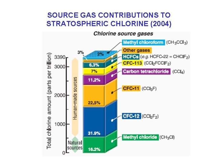 SOURCE GAS CONTRIBUTIONS TO STRATOSPHERIC CHLORINE (2004) 