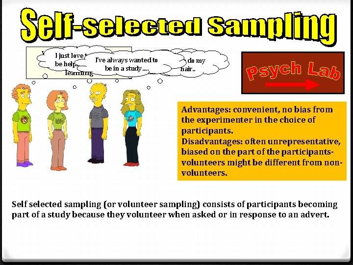 Volunteers needed for I just love to Sounds I’ve always wanted to Gotta do