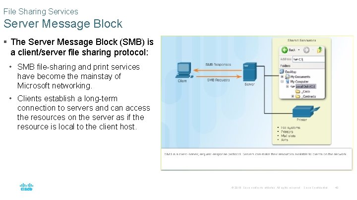 File Sharing Services Server Message Block § The Server Message Block (SMB) is a File Sharing Services Server Message Block § The Server Message Block (SMB) is a