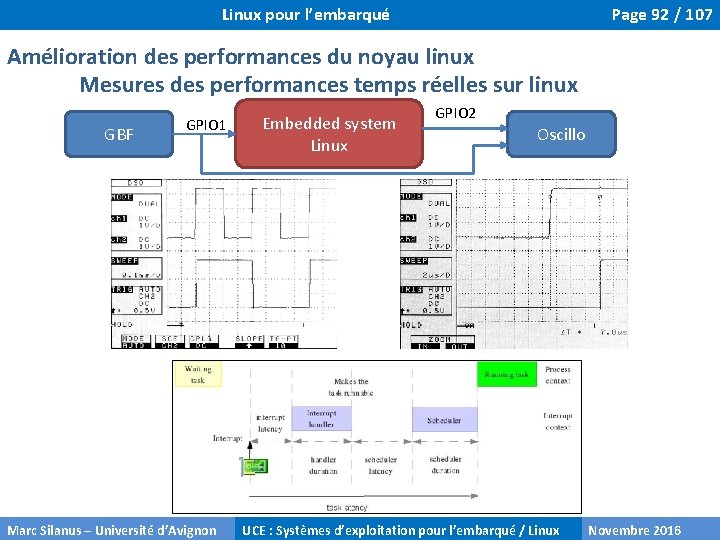 Linux pour l’embarqué Page 92 / 107 Amélioration des performances du noyau linux Mesures