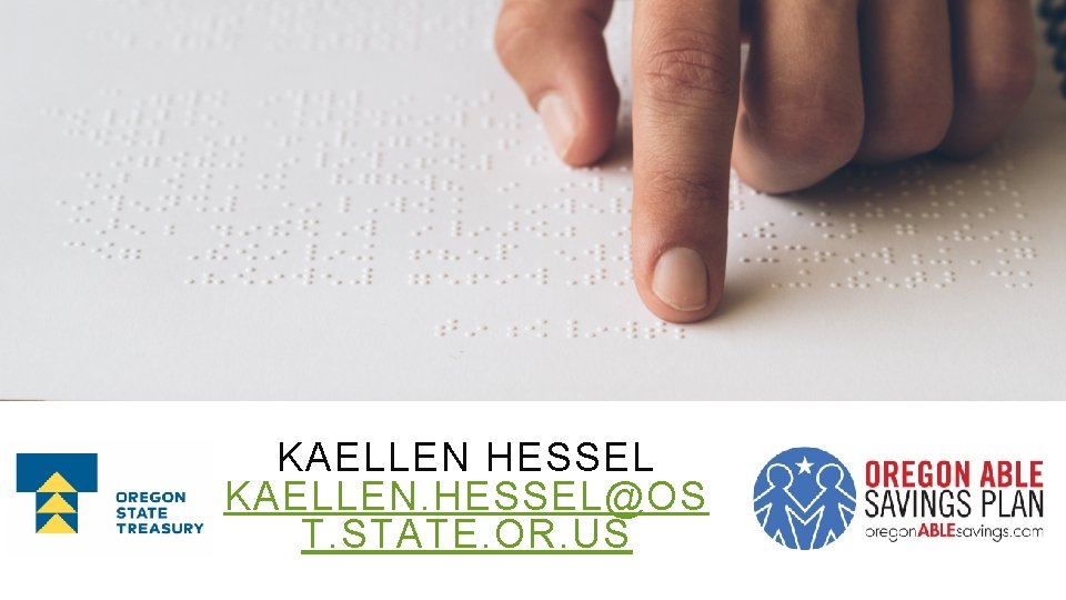 KAELLEN HESSEL KAELLEN. HESSEL@OS T. STATE. OR. US 