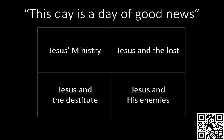 “This day is a day of good news” Introduction to Jesus’ Ministry Elisha’s ministry “This day is a day of good news” Introduction to Jesus’ Ministry Elisha’s ministry