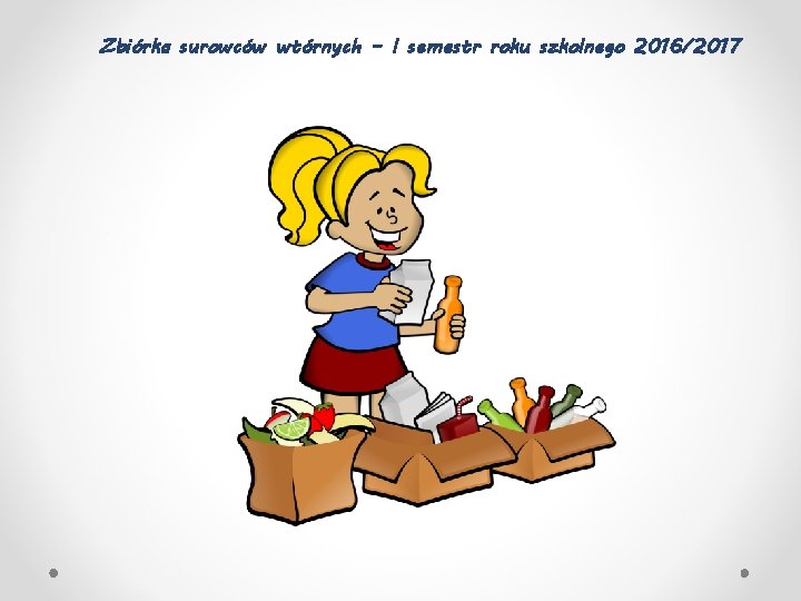 Zbiórka surowców wtórnych – I semestr roku szkolnego 2016/2017 