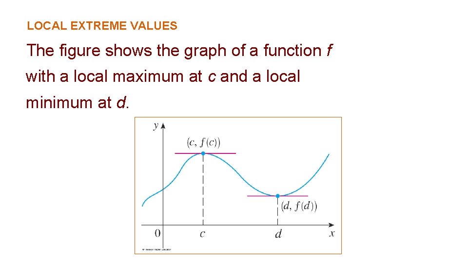 LOCAL EXTREME VALUES The figure shows the graph of a function f with a