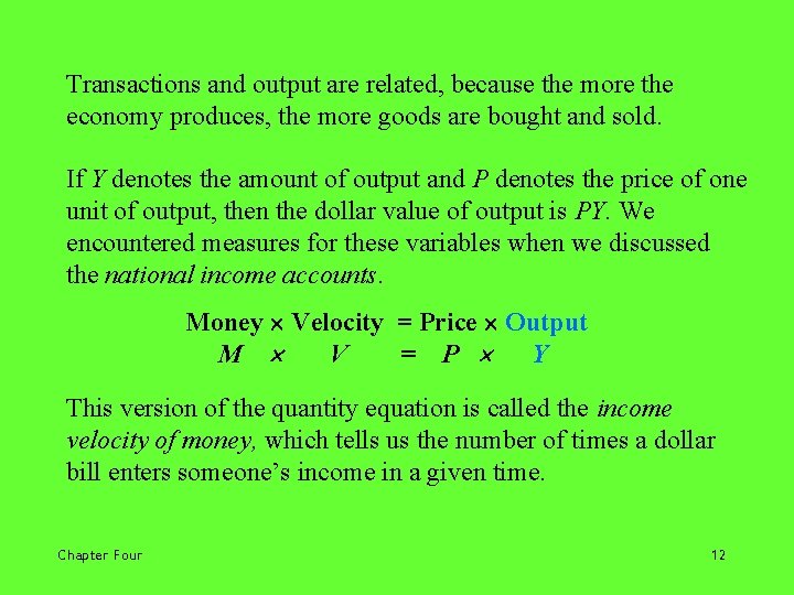 CHAPTER 4 Money and Inflation A Power Point