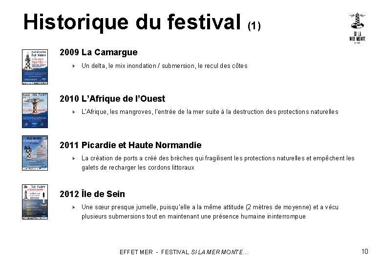 Historique du festival (1) 2009 La Camargue ▷ Un delta, le mix inondation /