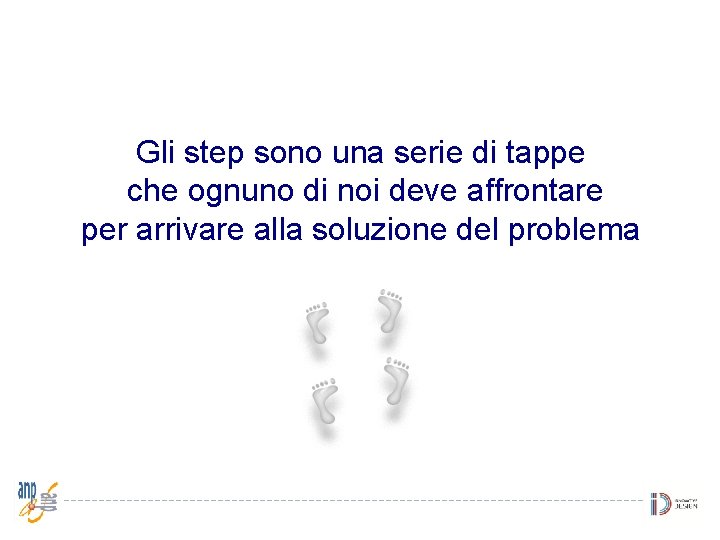 Gli step sono una serie di tappe che ognuno di noi deve affrontare per