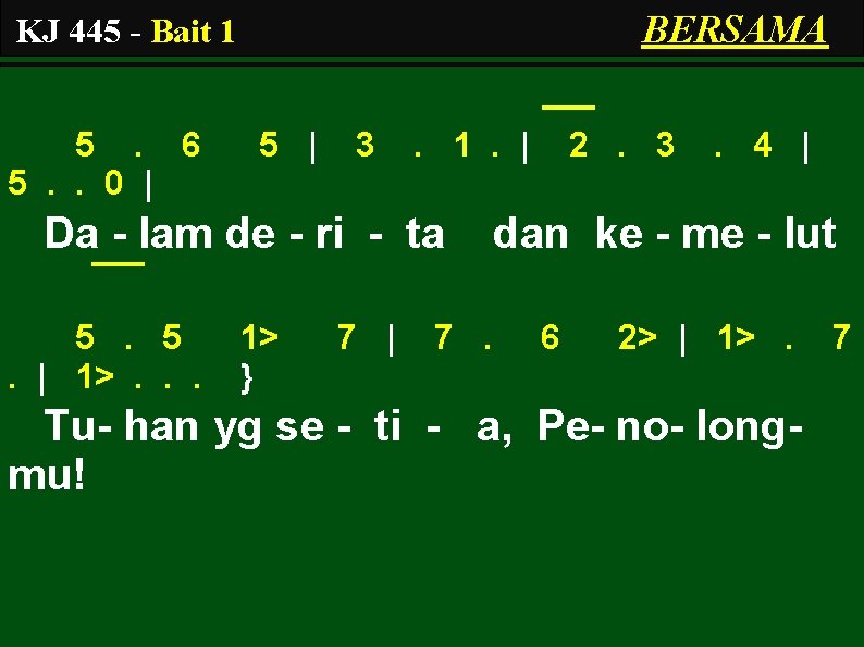BERSAMA KJ 445 - Bait 1 5. 6 5. . 0 | 5 |