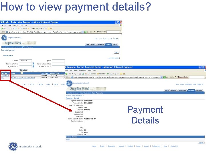 How to view payment details? Payment Details 11 / GE / 22 November 2020