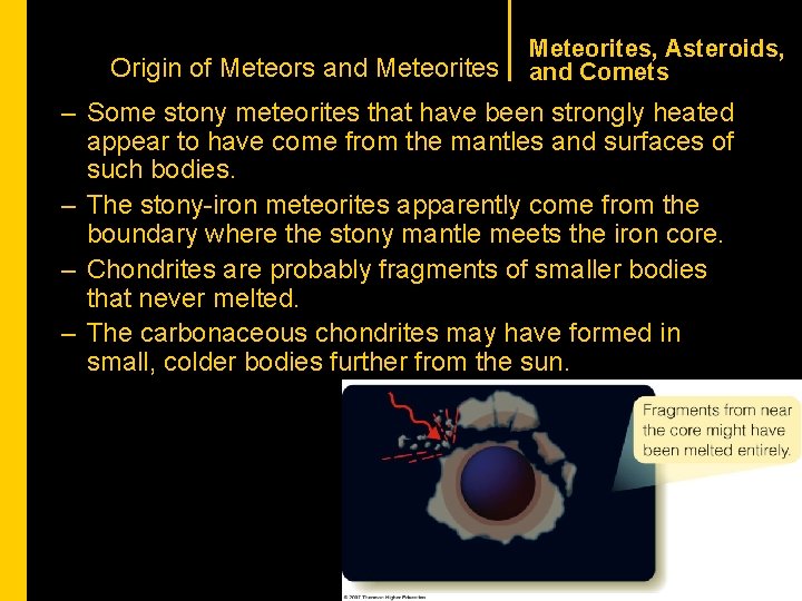 CHAPTER 1 Origin of Meteors and Meteorites, Asteroids, and Comets – Some stony meteorites