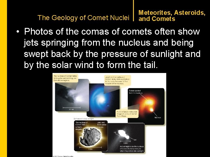 CHAPTER 1 The Geology of Comet Nuclei Meteorites, Asteroids, and Comets • Photos of