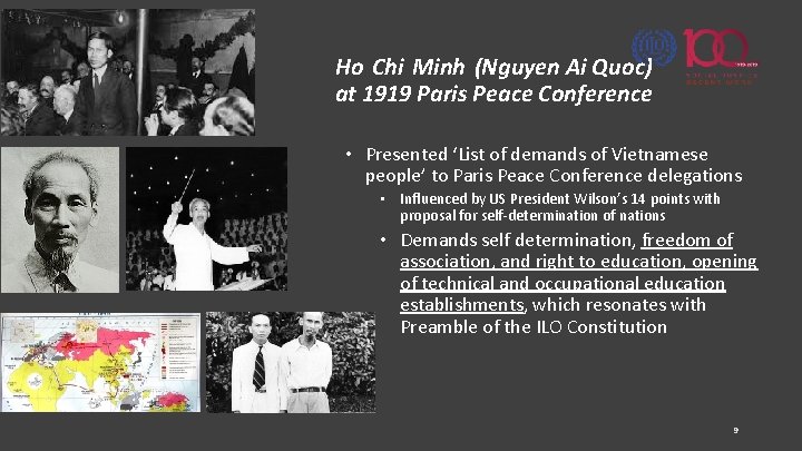 Ho Chi Minh (Nguyen Ai Quoc) at 1919 Paris Peace Conference • Presented ‘List