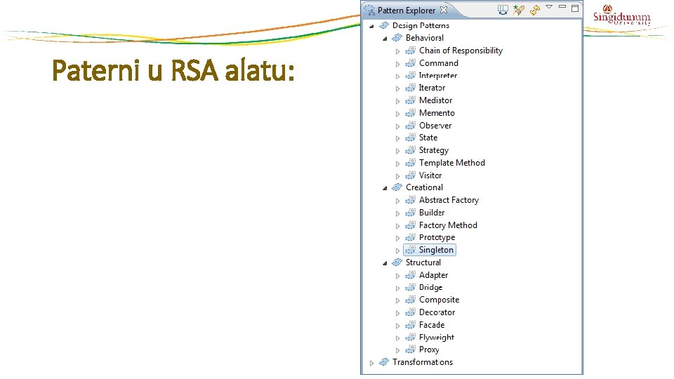 Paterni u RSA alatu: Paterni u RSA alatu: