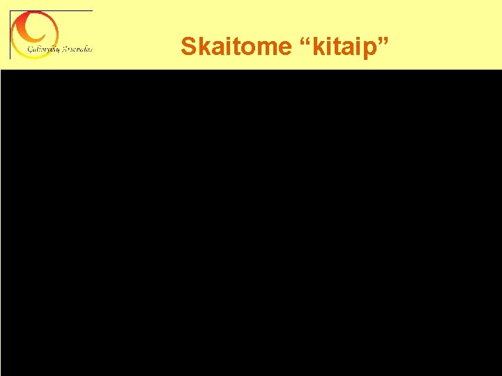 Skaitome “kitaip” 