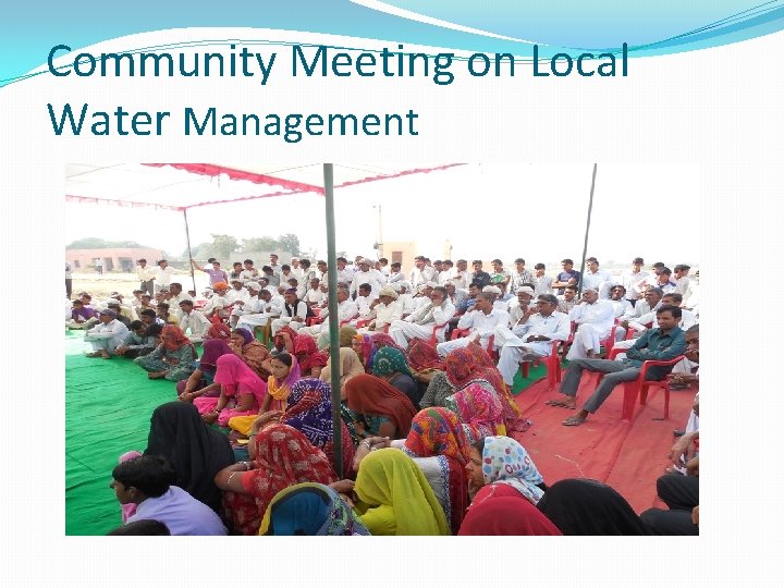 Community Meeting on Local Water Management 