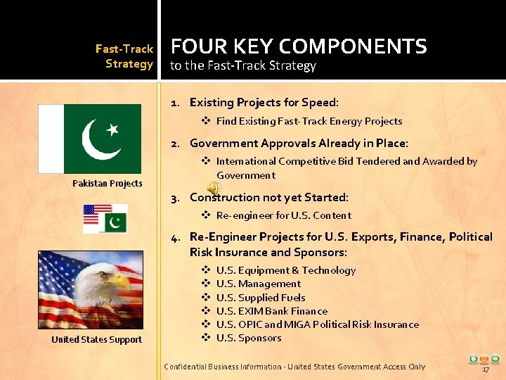 Fast-Track Strategy FOUR KEY COMPONENTS to the Fast-Track Strategy 1. Existing Projects for Speed: