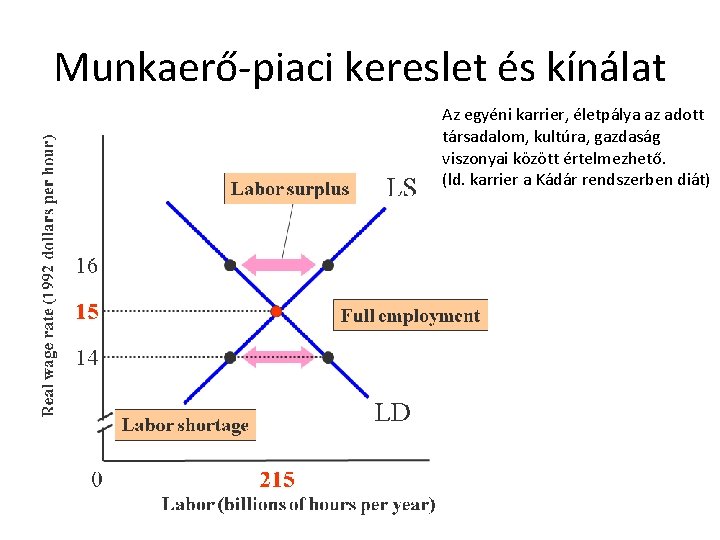 Munkaerő-piaci kereslet és kínálat Az egyéni karrier, életpálya az adott társadalom, kultúra, gazdaság viszonyai