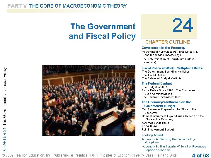 PART V THE CORE OF MACROECONOMIC THEORY The Government and Fiscal Policy 24 CHAPTER
