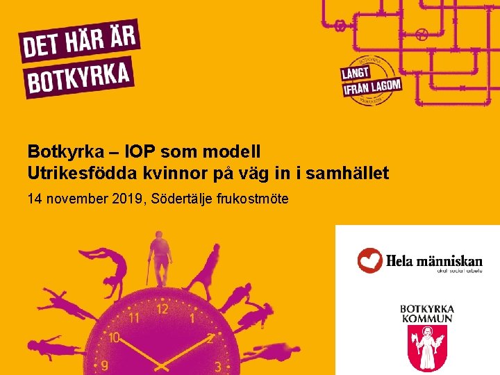 Botkyrka – IOP som modell Utrikesfödda kvinnor på väg in i samhället 14 november