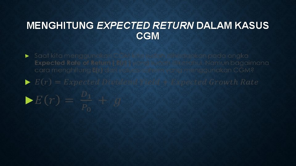 SAHAM KONSEP VALUASI Materi 2 MATERI PEMBELAJARAN Pengertian