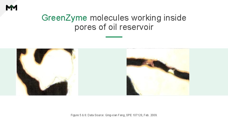 Green. Zyme molecules working inside pores of oil reservoir Figure 5 & 6: Data Green. Zyme molecules working inside pores of oil reservoir Figure 5 & 6: Data