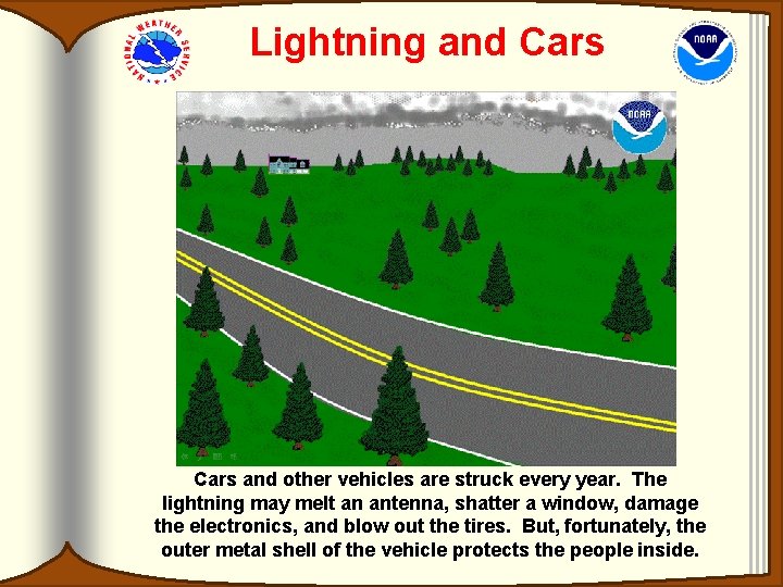 Lightning and Cars and other vehicles are struck every year. The lightning may melt Lightning and Cars and other vehicles are struck every year. The lightning may melt