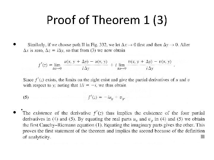 Proof of Theorem 1 (3) • F • h 
