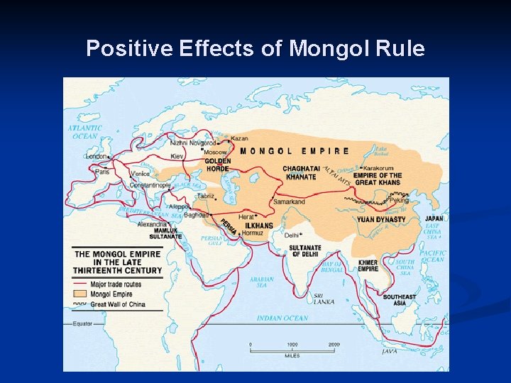 Positive Effects of Mongol Rule 