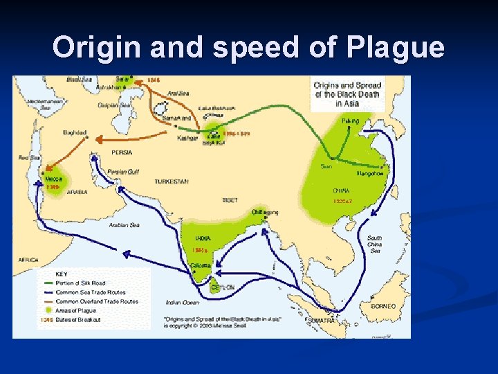 Origin and speed of Plague 