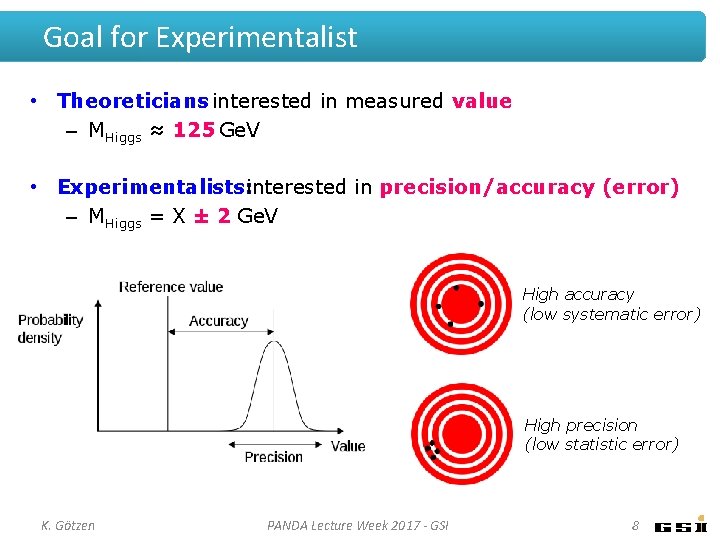 Goal for Experimentalist • Theoreticians : interested in measured value – MHiggs ≈ 125 Goal for Experimentalist • Theoreticians : interested in measured value – MHiggs ≈ 125