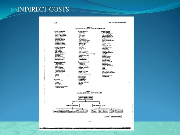  INDIRECT COSTS 7 